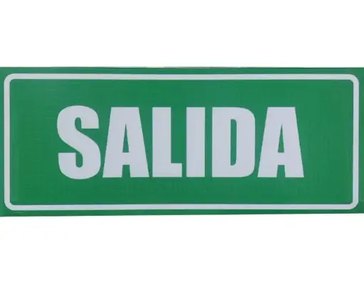 [EI37122] Cartel de SALIDA 24x10cm PVC