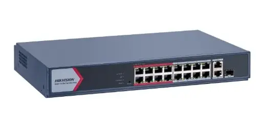 [EC37246] Switch PoE 16 Puertos Fast Et. +1RJ +1SFP Smart DS-3E1318P-EI/M - HIKVISION