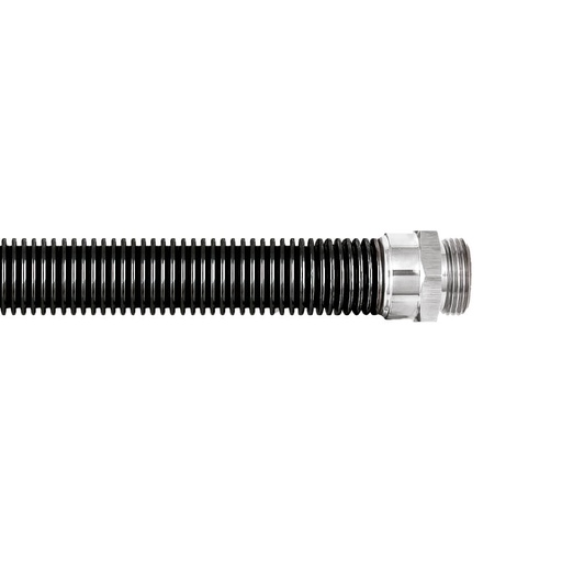 [ED37505] Caño Corrugado Metálico Flexible 1 1/2 Pulg. con PVC Negro - Elecon