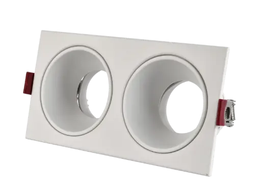 [EI37511] Spot Dicro de Embutir Fijo Antidesl 2L Cuad GU10 Blanco Esme – ZAGA