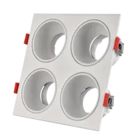 [EI37513] Spot Dicro de Embutir Fijo Antidesl 4L Cuad GU10 Blanco Esme – ZAGA