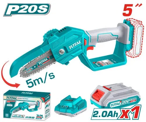 [FH37565] Podadora Motosierra Batería 20V 12cm (5 Pulg) - Bat/Car - TGSLI20581 - TOTAL