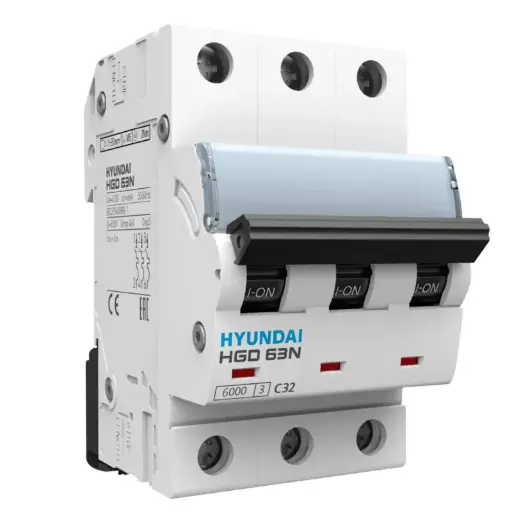 [EA37590] Disyuntor Termomagnético Riel Din 3X032A 6kA Nueva Línea HGD63-N-HYUNDAI