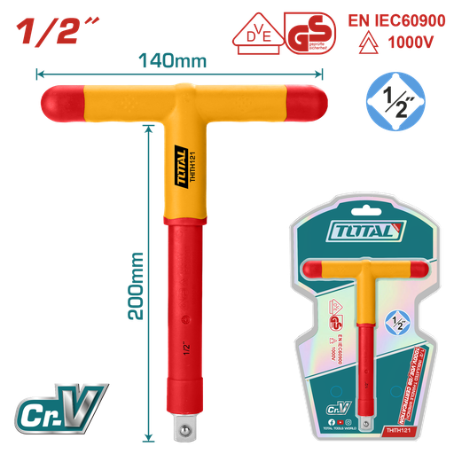 [FH37693] Llave en T Encastre Cuadrado 1/2Pulg Aislada 1000V  - TOTAL
