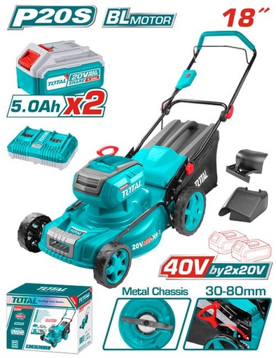 [FH37826] Cortacésped a Batería 20V+20V Bl- 2BAT/CAR - TLMLI20186 - Total