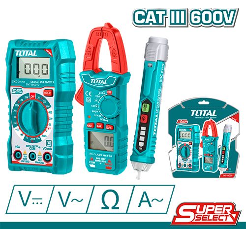 [FH37850] Testers Cat Iii 600V (pinza Ac, Multímetro y Buscapolos) - Total