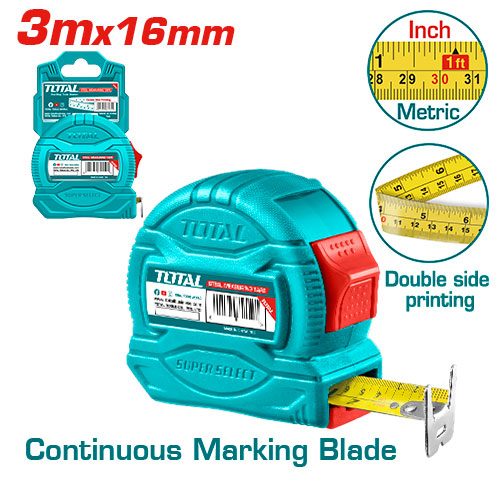 [FH37874] Cinta Métrica de Acero 3MX16MM (doble Faz) - Total
