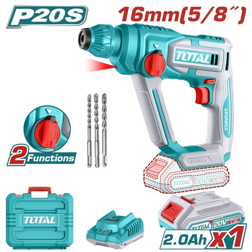 [FH37879] Rotomartillo a Batería 20V 16MM - Bat/car -TRHLI201681 - Total