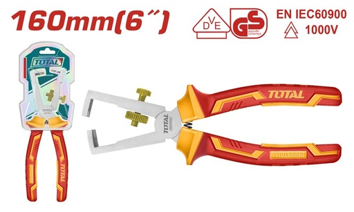 [FH37898] Alicate Pelacable Aislado 1000V 160MM - Total