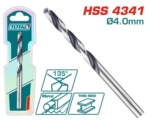 [FH37910] Mecha Hss 4341 4MM (p/ Taladro en Metal) - Total