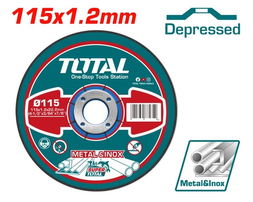[FH37929] Disco de Corte Metal Centro Deprimido 115X1.2MM - Total