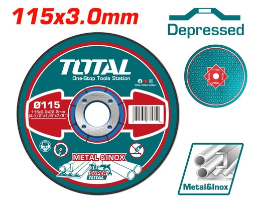 [FH37930] Disco de Desbaste Centro Deprimido 115X3.0 - Total