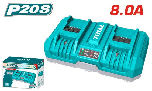 [FH37966] Cargador de Batería Dos Puertos 20V8A - Total
