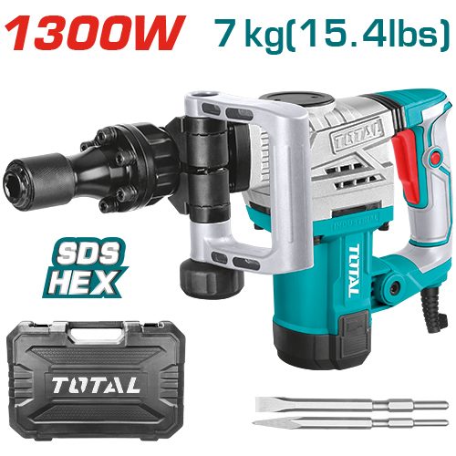 [FH38007] Martillo Demoledor 1300W (cincel Sds Hex 17MM) - TH2130016 - Total
