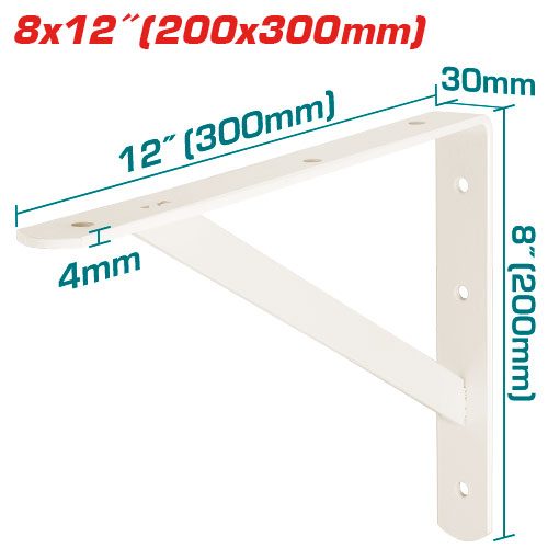 [FH38008] Soporte de Repisa Reforzados 20X30CM (4MM) - Total