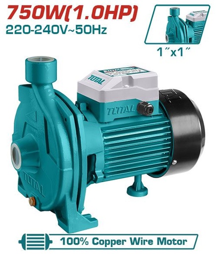 [FH38084] Bomba de Agua Centrífuga 1.0HP 30MTS 120L/MIN (1 Pulg) - Total