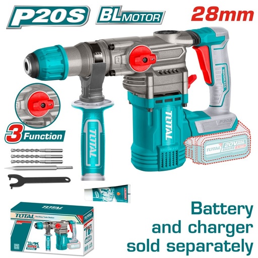 [FH38094] Rotomartillo a Batería 20V 28MM - sin Bat - TRHLI20288 - Total