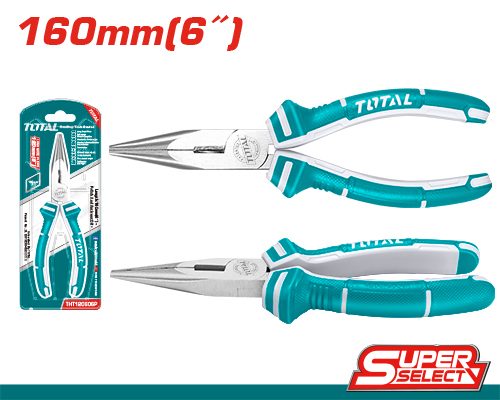 [FH38104] Pinza de Punta Larga 160MM (mango Profesional) - Total