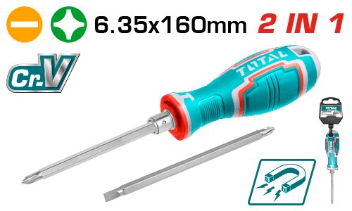 [FH38106] Destornillador PH2+SL6 2-EN-1 Largo - Crv - Total