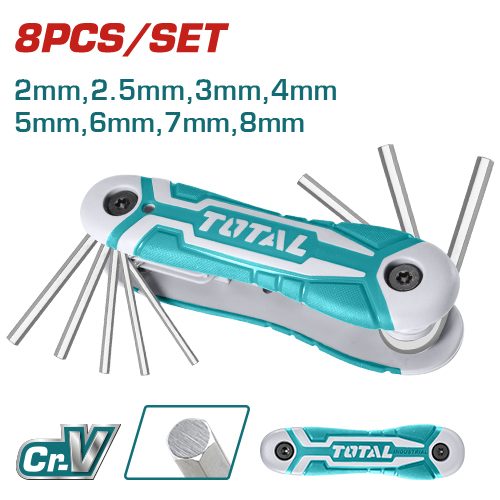 [FH38137] Juego de Llaves Allen 2MM-8MM Plegable - Crv - Total