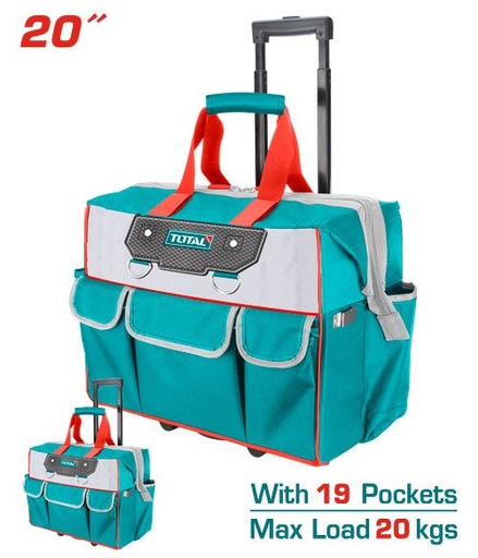 [FH38162] Bolso de Herramientas Rigida Rodante 45X28X36CM (20PULG) - Total