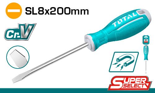 [FH38179] Destornillador Plano SL8X200MM - Crv - Total