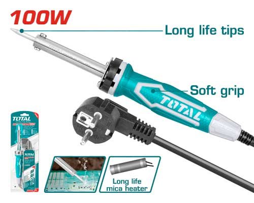 [FH38218] Cautín Soldador Eléctrico 100W Mango Suave - TET10006 - Total