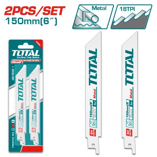 [FH38437] Hoja de Sierra Sable para Metal 150MM (2 Pzs) - Total