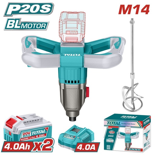 [FH38510] Mezcladora a Bateria 20V - 2BAT/CAR - TMXLI20162 - Total