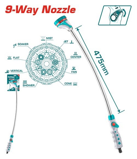 [FH38517] Pico de Riego Ajustable 70CM – Industrial – Total - Total