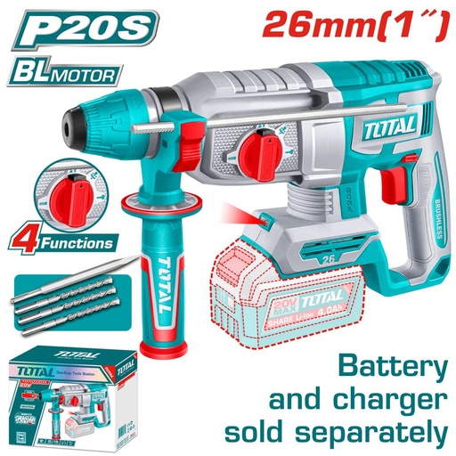 [FH38535] Rotomartillo a Bateria 20V 26MM Bl - sin Bat - TRHLI26208 - Total