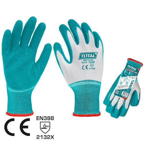 [FE38593] Guantes de Látex-polyester - Total