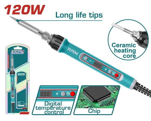 [FH38626] Cautin Soldador Electrico 120W (c/ Control de Temp) - Total
