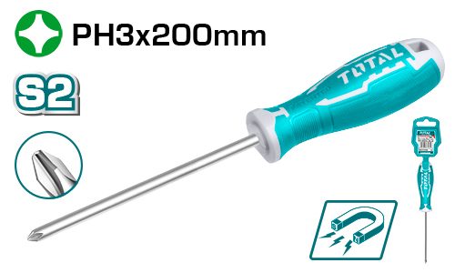 [FH38650] Destornillador Phillips PH3 8.0X200MM - S2 - Total