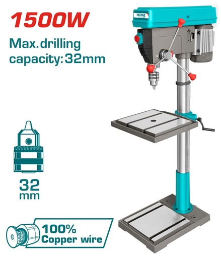 [FH38671] Taladro de Columna 1500W 32MM - TDP3211005 - Total