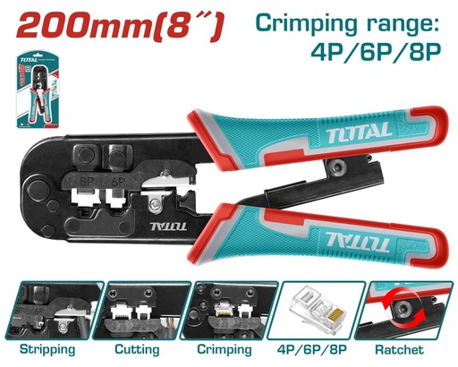[FH38673] Crimpadora Modular 200MM (4P, 6P, 8P) - Total