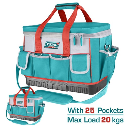 [FH38700] Bolso de Herramientas Base Rigida (16 Pulg) 41X23X33CM - Total