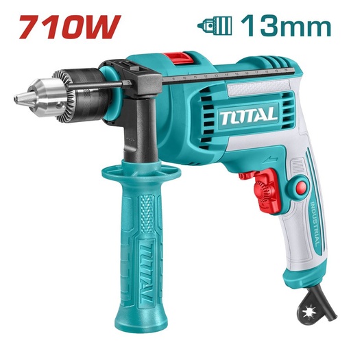 [FH38714] Taladro Percutor 710W 13MM (mandril de Metal) - TG1071366 - Total