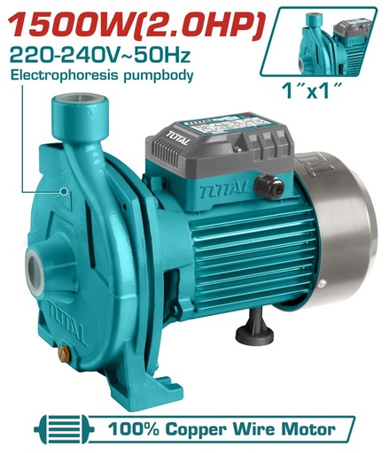 [FM38724] Bomba de Agua Centrifuga 2HP 45MTS 140L/MIN (1PULG) - Total