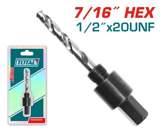 [FH38746] Eje para Mechas Copas (sierra Corona) de 14 a 30MM (vástago de 11MM) - Total