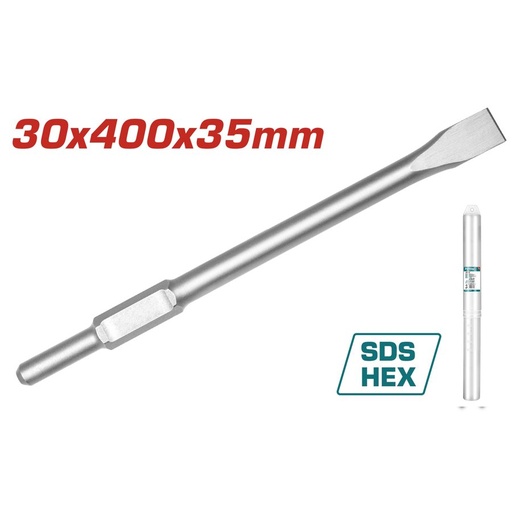 [FH38762] Cincel Plano Sds Hex 30X400X35MM - Total