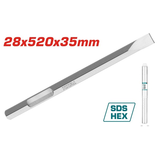 [FH38764] Cincel Plano Sds Hex 28X35X520MM - Total