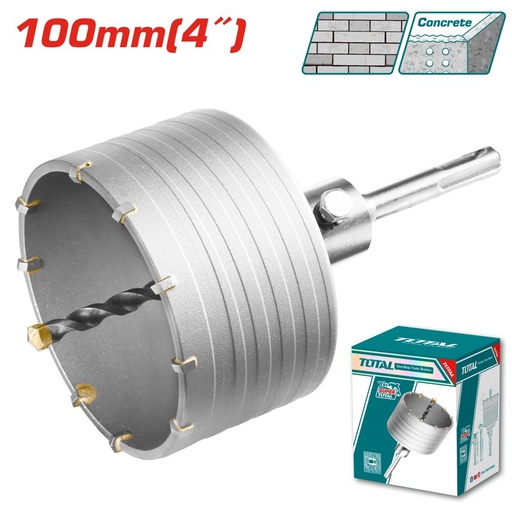 [FH38774] Mecha Copa (sierra Corona) Diamantada (p/ Concreto) 100MM - Total