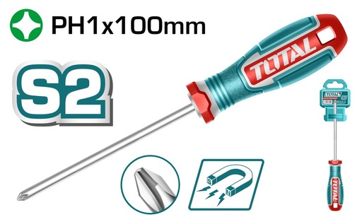 [FH38789] Destornillador Phillips PH1 5.0X100MM - Total