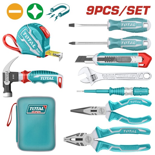 [FH38790] Juego de Herramientas Manuales para el Hogar (9 Pcs) - THKTHP90097 - Total