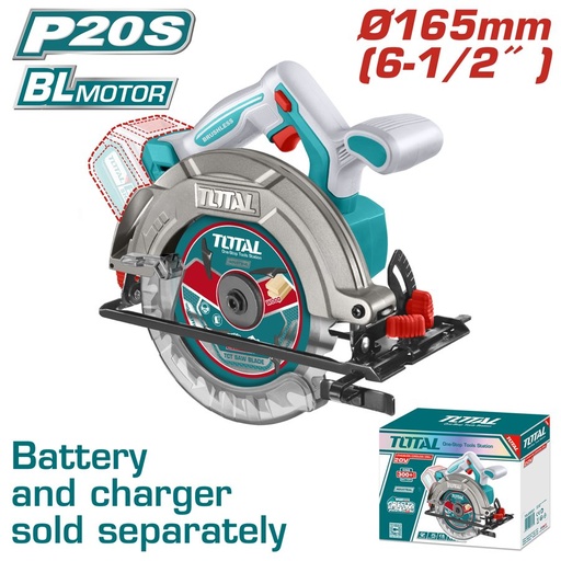 [FH38805] Sierra Circular a Batería 20V Bl 165MM - sin Bat - TSLI1652 - Total