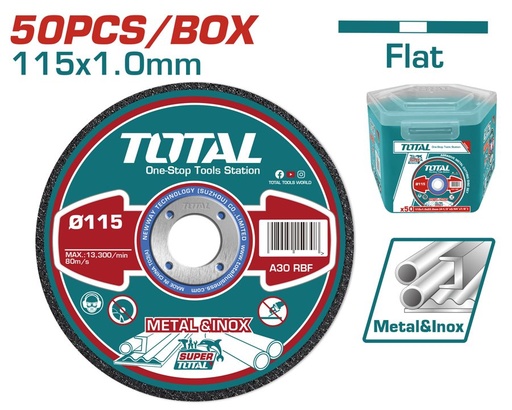 [FH38823] Disco de Corte Metal 115X1MM (50 Pzs) - Total