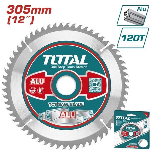 [FH38834] Disco (hoja) de Sierra Tct 305MM 120T (corte Aluminio) - Total