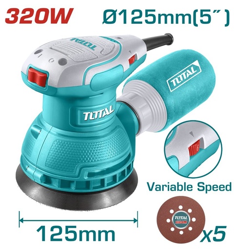 [FH38868] Lijadora Rotorbital 320W 125MM - TF2131256 - Total