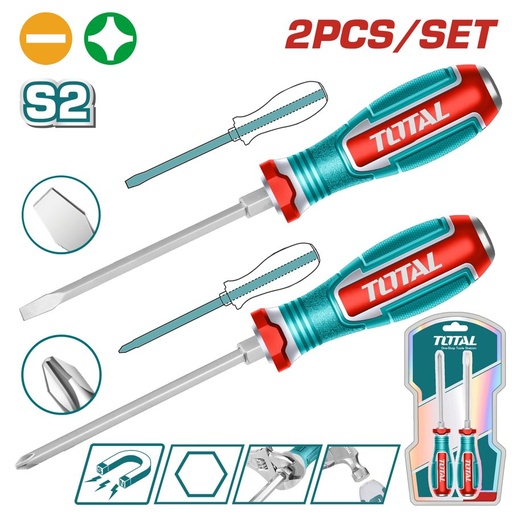 [FH38886] Destornilladores de Golpe SL6.5 y PH2 (2 Pzs) - S2 - Total